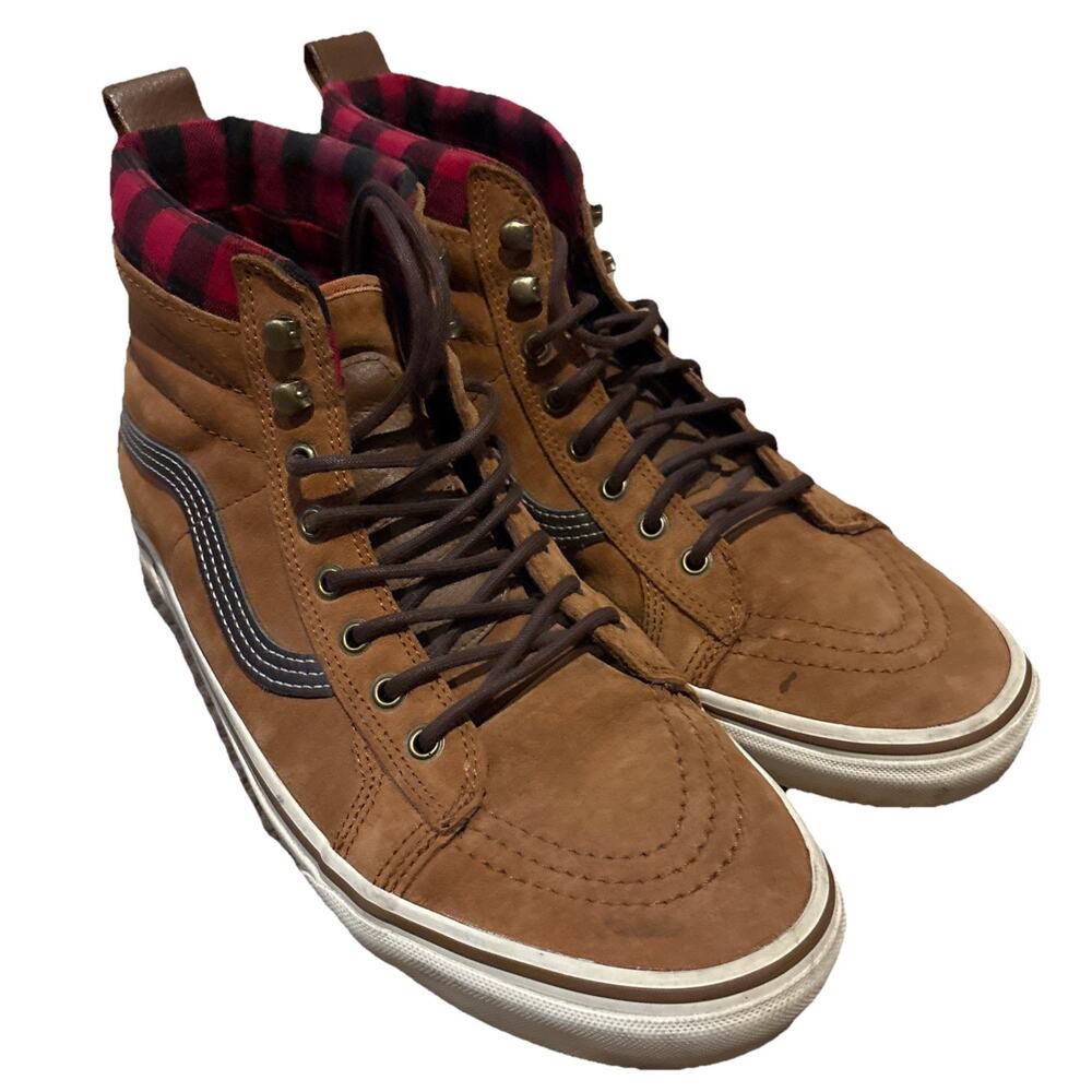 Vans Sk8-Hi MTE 1 Plaid Brown Men's Size 11 Sneakers Shoes VN0A5HZYY49 Rare